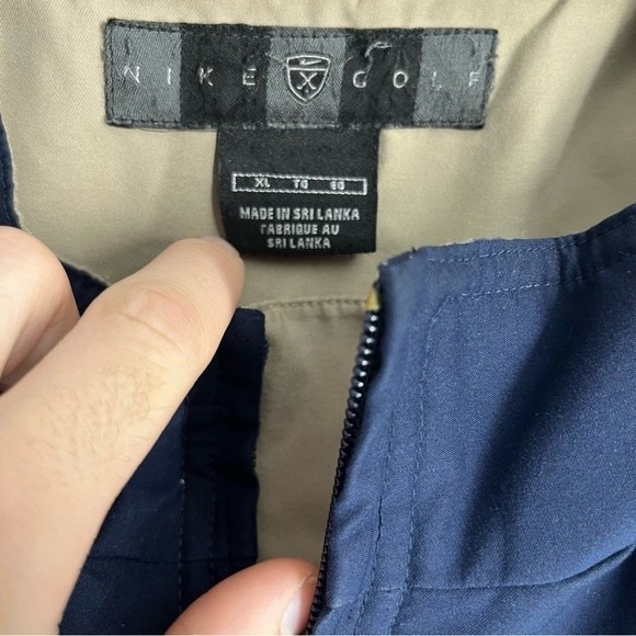 Nike Golf Coat Mens XL Navy Blue Vintage Long Sleeve Zip Uo Polyester Jacket - Picture 8 of 8